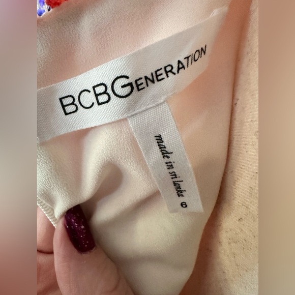 BCBG!! Orange and White Lace Sleeveless Dress by BCBGeneration Size 6 - Picture 12 of 15